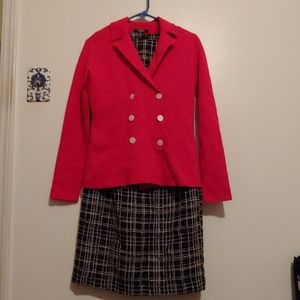 Chaps red cardigan sweater blazer